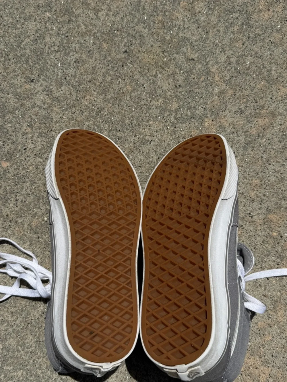 Vans Gray High-Top Sneakers with White Stripe